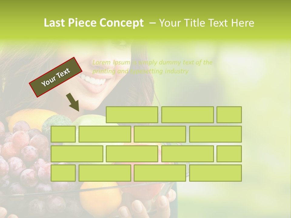 Vegetarian Looking At Camera Copyspace PowerPoint Template