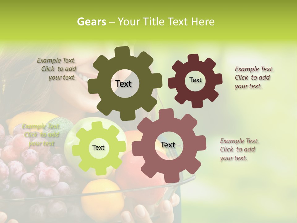 Vegetarian Looking At Camera Copyspace PowerPoint Template