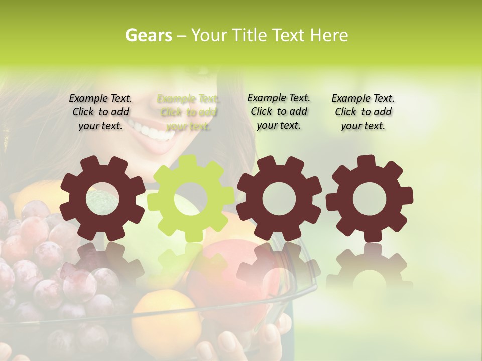 Vegetarian Looking At Camera Copyspace PowerPoint Template