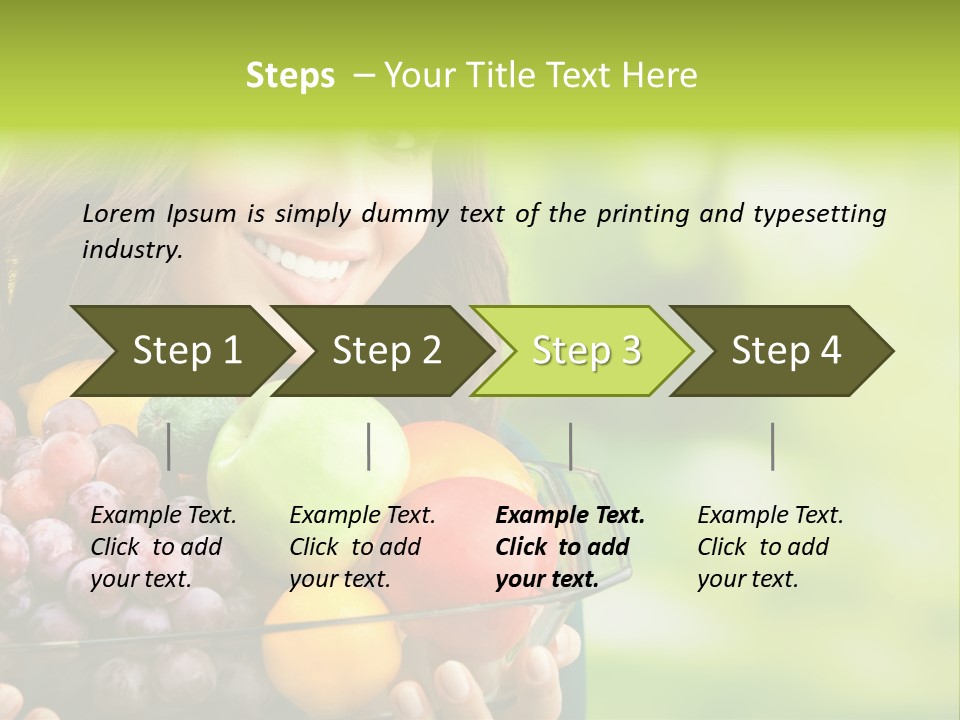 Vegetarian Looking At Camera Copyspace PowerPoint Template