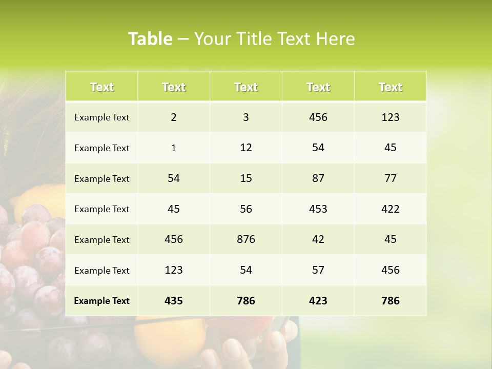 Vegetarian Looking At Camera Copyspace PowerPoint Template