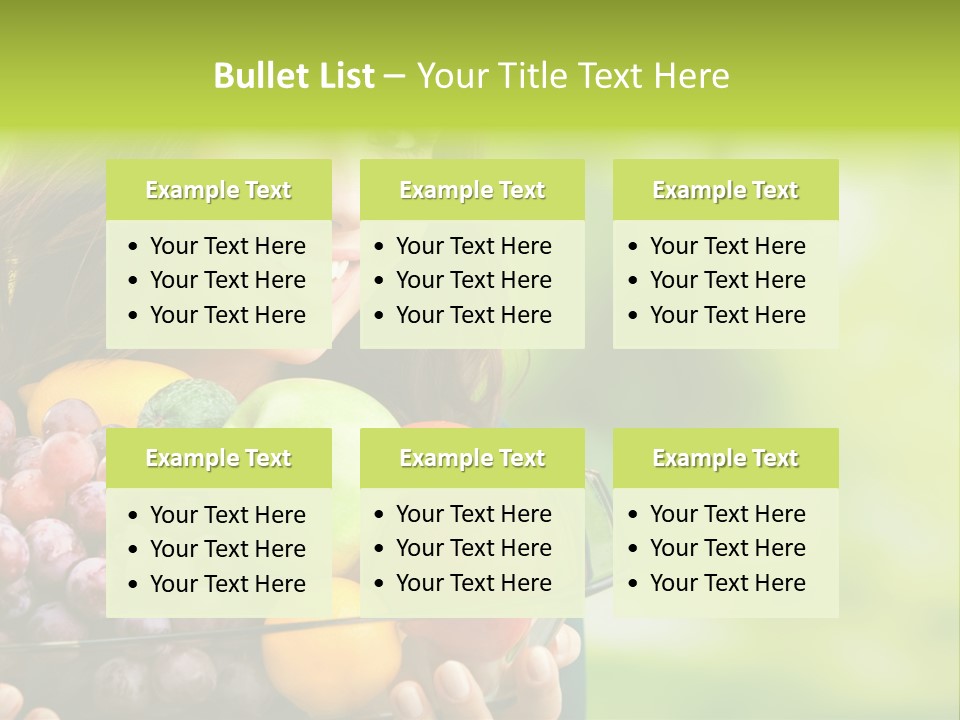 Vegetarian Looking At Camera Copyspace PowerPoint Template