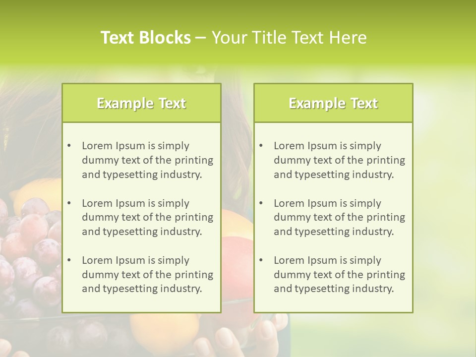 Vegetarian Looking At Camera Copyspace PowerPoint Template