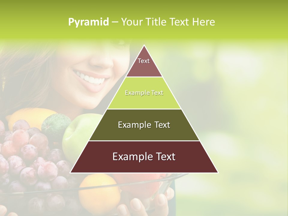 Vegetarian Looking At Camera Copyspace PowerPoint Template