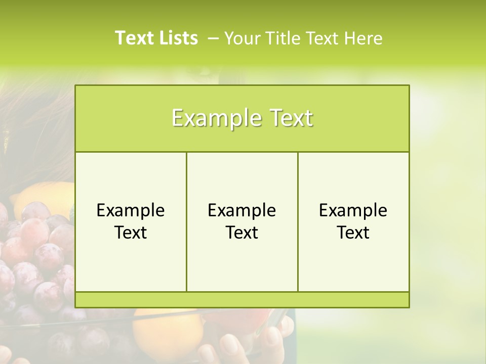 Vegetarian Looking At Camera Copyspace PowerPoint Template