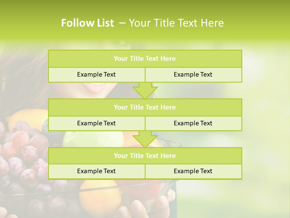 Vegetarian Looking At Camera Copyspace PowerPoint Template
