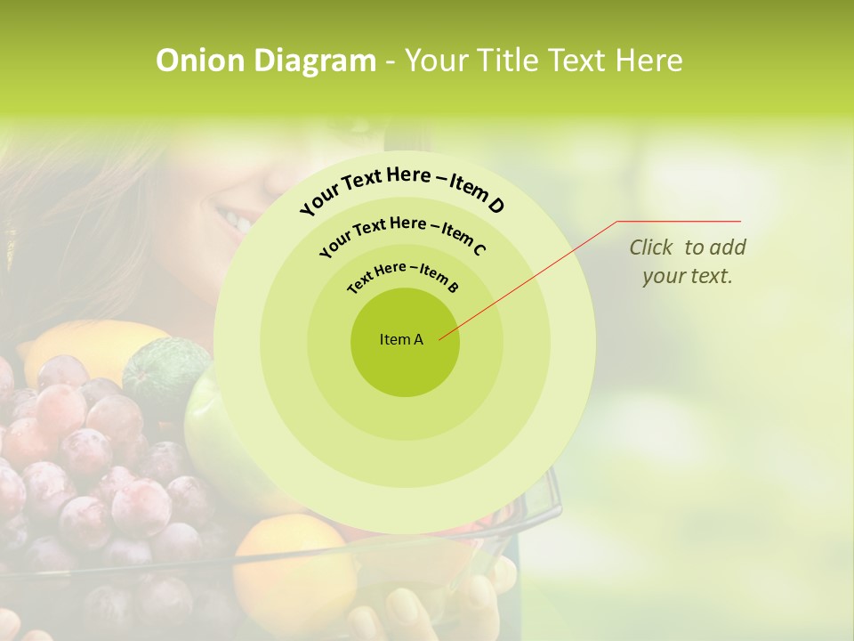 Vegetarian Looking At Camera Copyspace PowerPoint Template