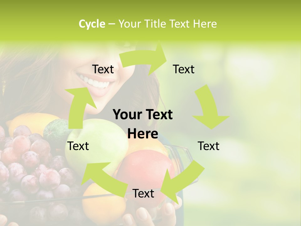 Vegetarian Looking At Camera Copyspace PowerPoint Template