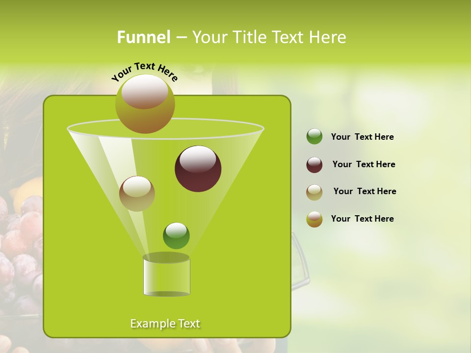 Vegetarian Looking At Camera Copyspace PowerPoint Template