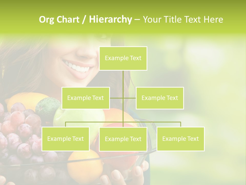 Vegetarian Looking At Camera Copyspace PowerPoint Template
