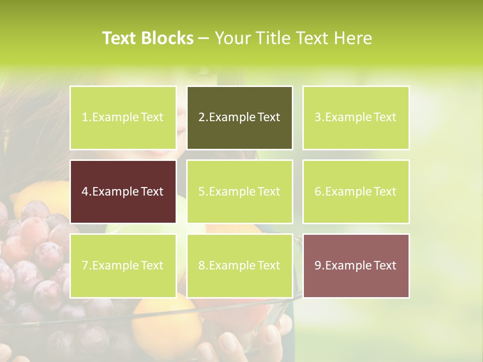 Vegetarian Looking At Camera Copyspace PowerPoint Template