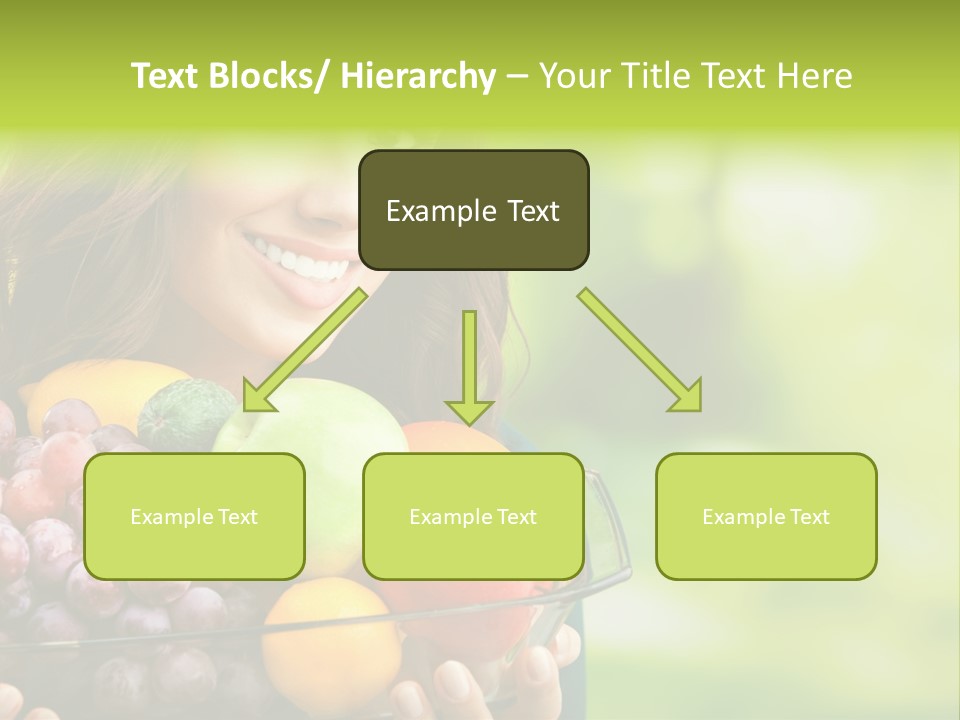 Vegetarian Looking At Camera Copyspace PowerPoint Template