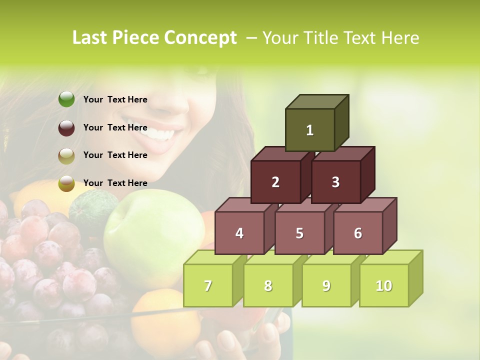 Vegetarian Looking At Camera Copyspace PowerPoint Template