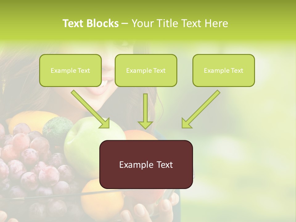 Vegetarian Looking At Camera Copyspace PowerPoint Template
