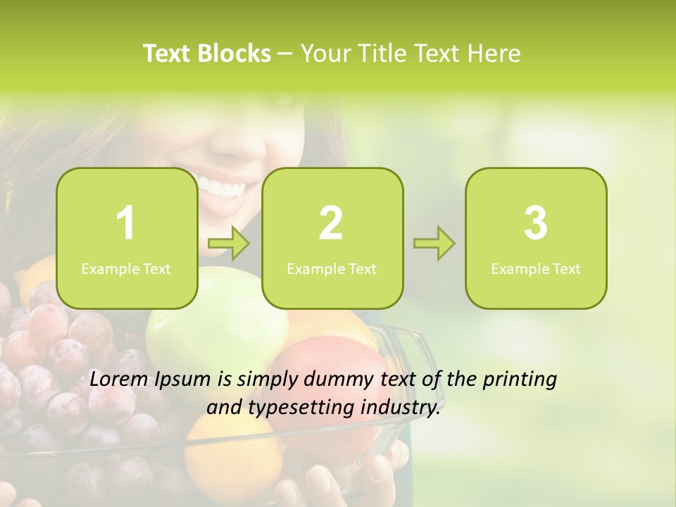 Vegetarian Looking At Camera Copyspace PowerPoint Template