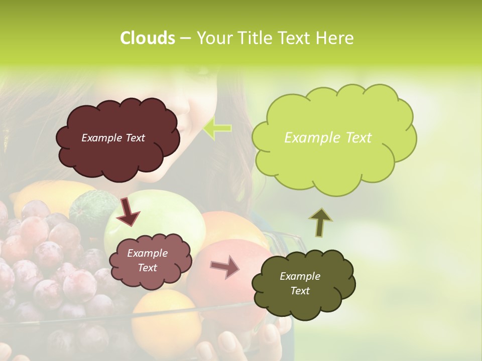 Vegetarian Looking At Camera Copyspace PowerPoint Template