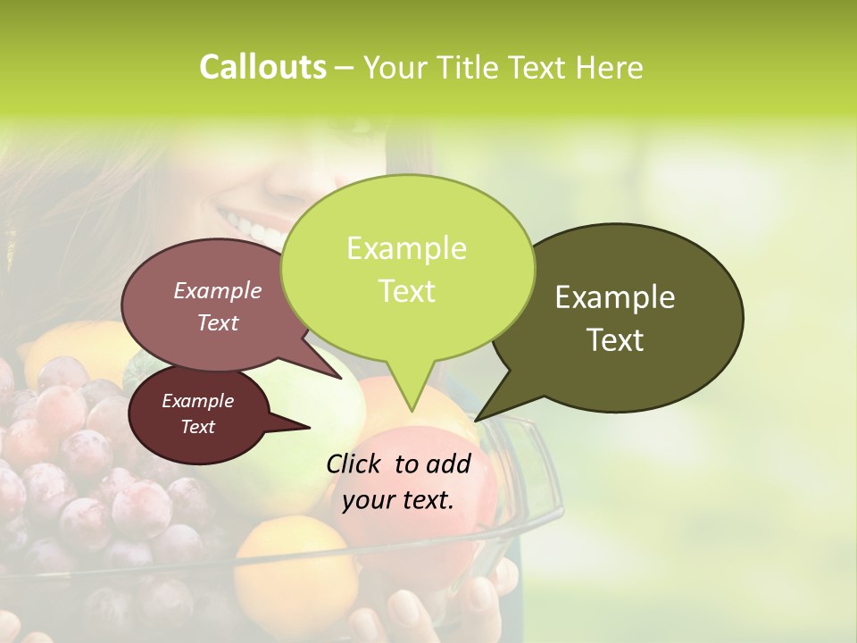 Vegetarian Looking At Camera Copyspace PowerPoint Template