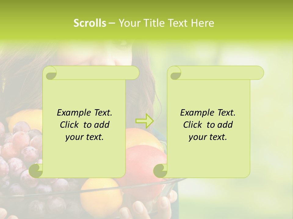 Vegetarian Looking At Camera Copyspace PowerPoint Template