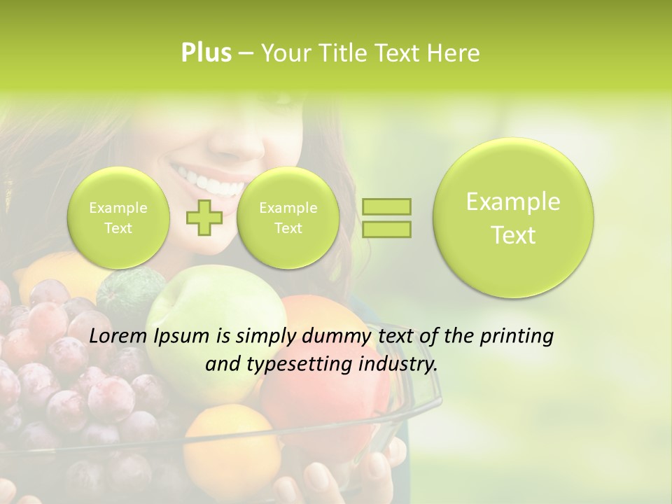 Vegetarian Looking At Camera Copyspace PowerPoint Template
