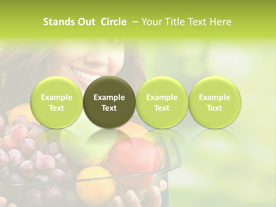 Vegetarian Looking At Camera Copyspace PowerPoint Template