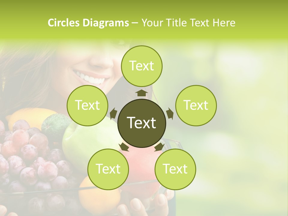 Vegetarian Looking At Camera Copyspace PowerPoint Template