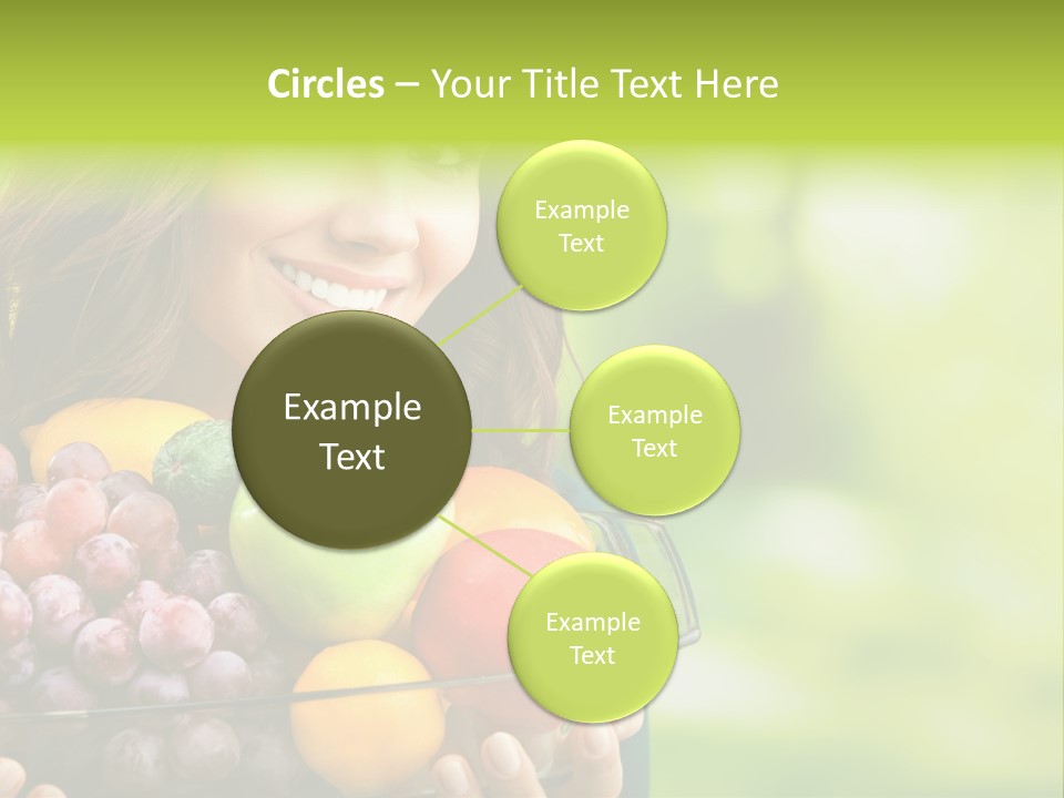 Vegetarian Looking At Camera Copyspace PowerPoint Template