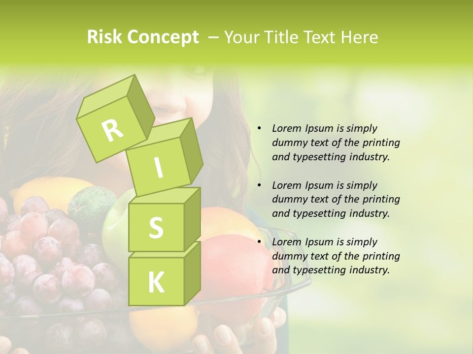 Vegetarian Looking At Camera Copyspace PowerPoint Template