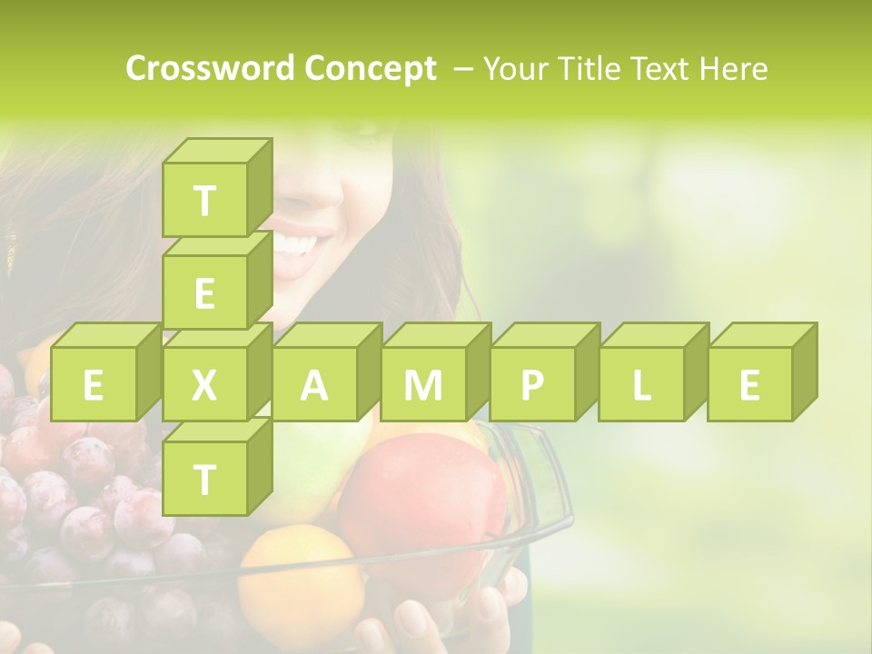 Vegetarian Looking At Camera Copyspace PowerPoint Template