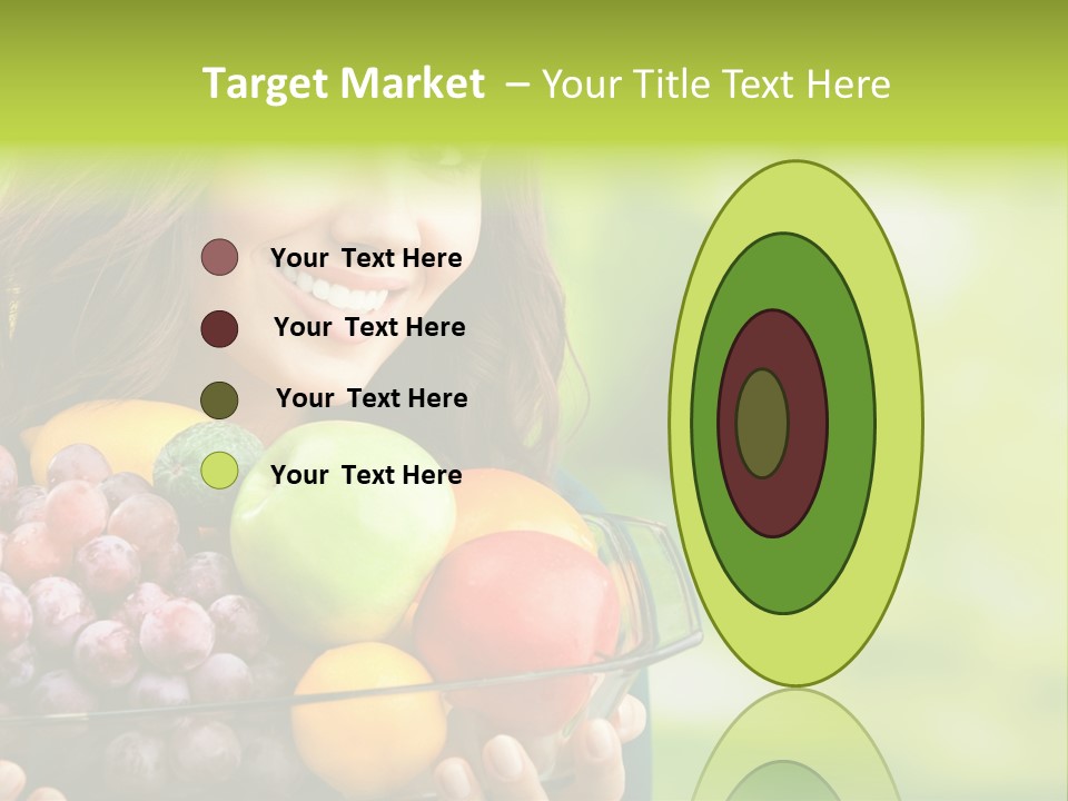 Vegetarian Looking At Camera Copyspace PowerPoint Template