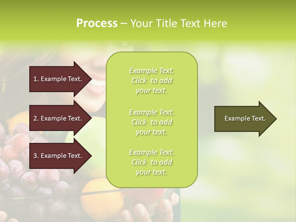 Vegetarian Looking At Camera Copyspace PowerPoint Template