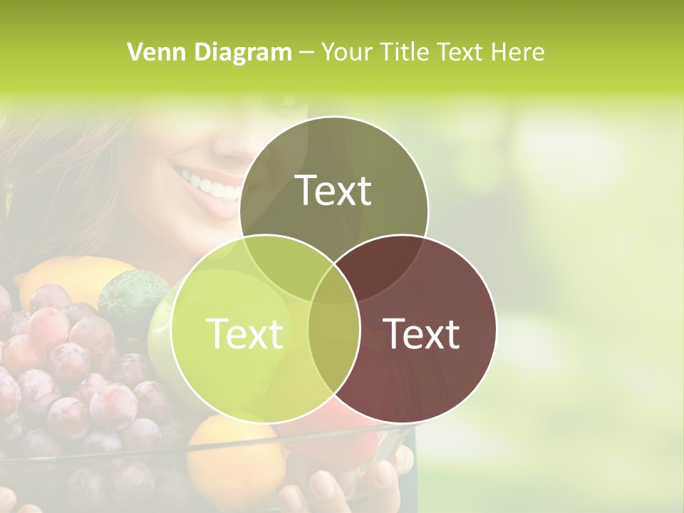 Vegetarian Looking At Camera Copyspace PowerPoint Template