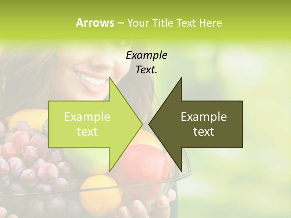 Vegetarian Looking At Camera Copyspace PowerPoint Template