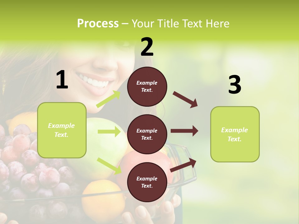 Vegetarian Looking At Camera Copyspace PowerPoint Template