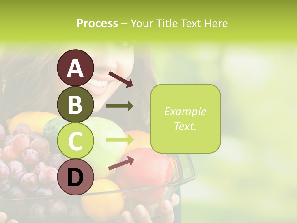 Vegetarian Looking At Camera Copyspace PowerPoint Template