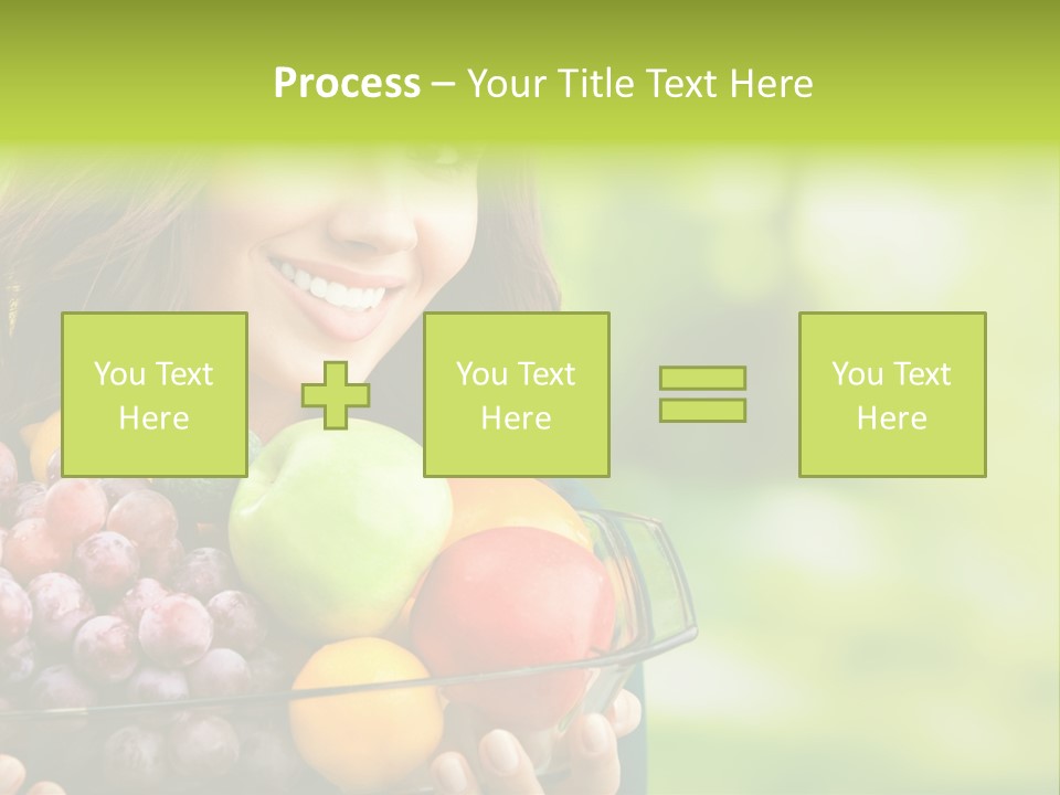Vegetarian Looking At Camera Copyspace PowerPoint Template