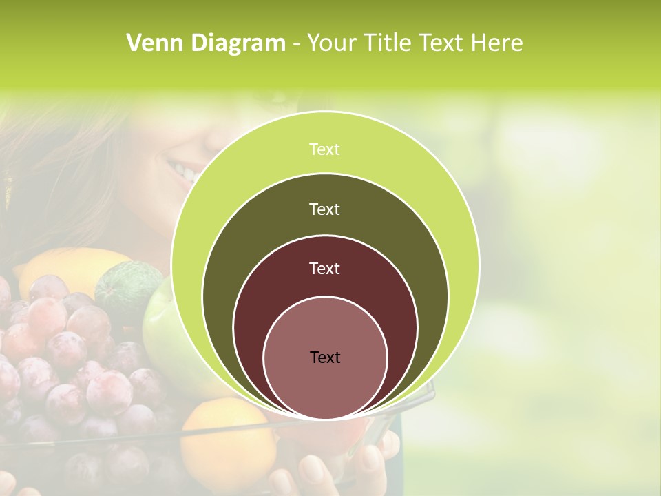 Vegetarian Looking At Camera Copyspace PowerPoint Template
