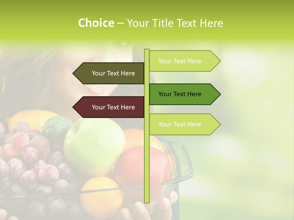 Vegetarian Looking At Camera Copyspace PowerPoint Template