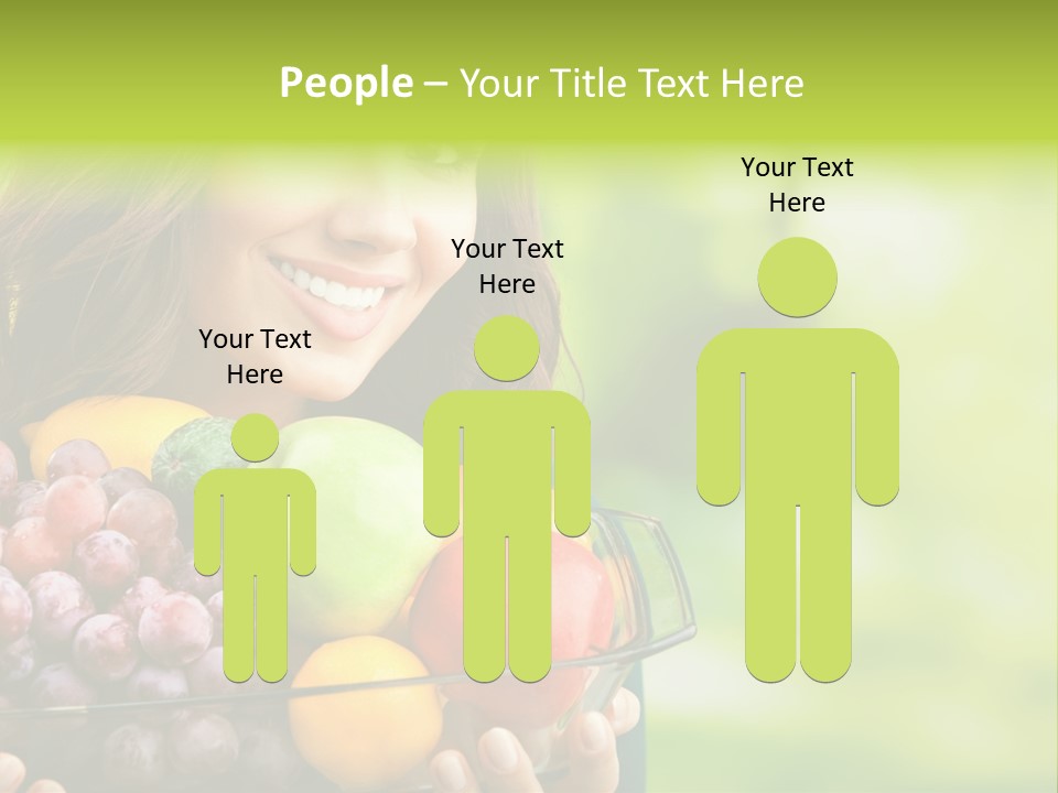 Vegetarian Looking At Camera Copyspace PowerPoint Template