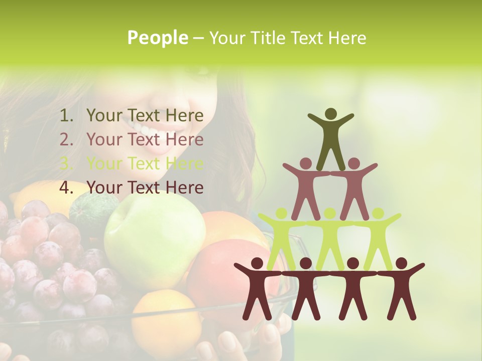 Vegetarian Looking At Camera Copyspace PowerPoint Template