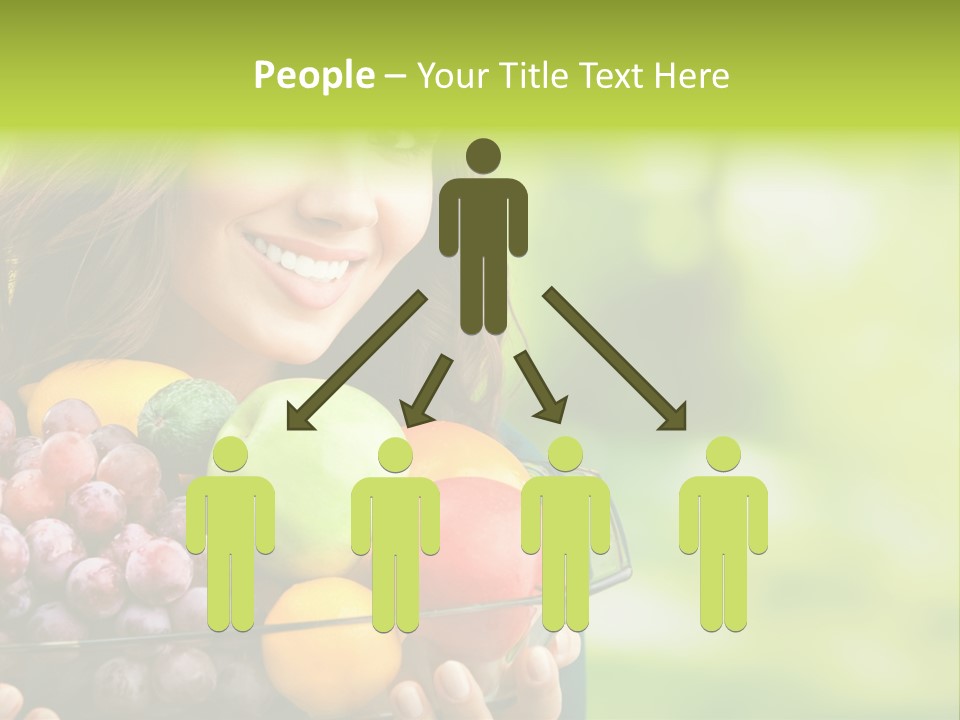 Vegetarian Looking At Camera Copyspace PowerPoint Template