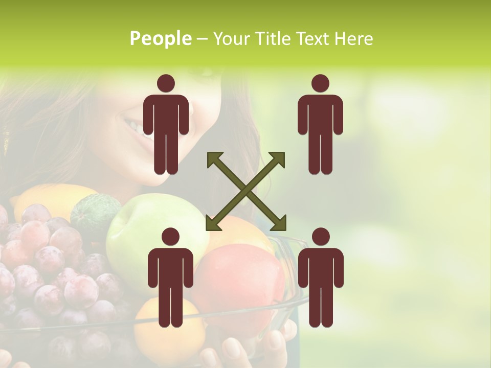 Vegetarian Looking At Camera Copyspace PowerPoint Template