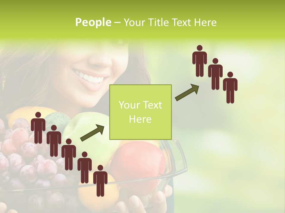 Vegetarian Looking At Camera Copyspace PowerPoint Template