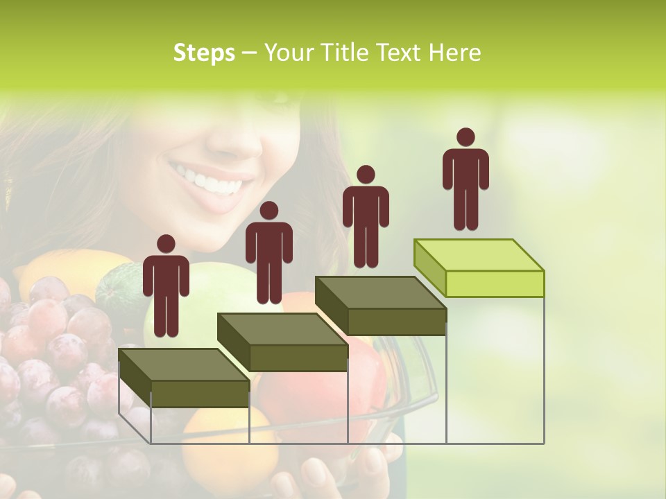 Vegetarian Looking At Camera Copyspace PowerPoint Template