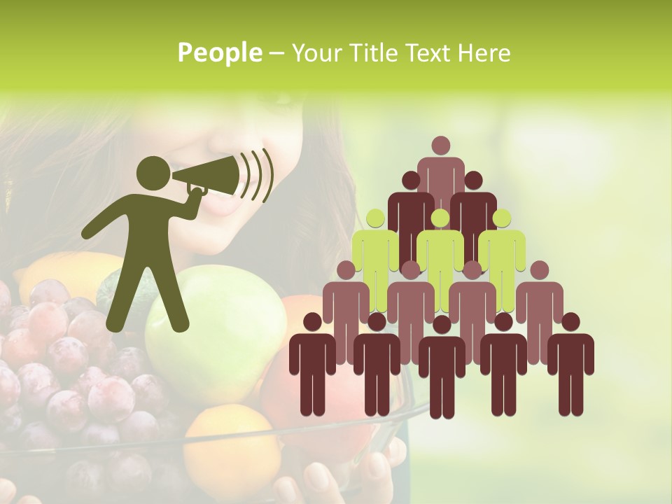 Vegetarian Looking At Camera Copyspace PowerPoint Template