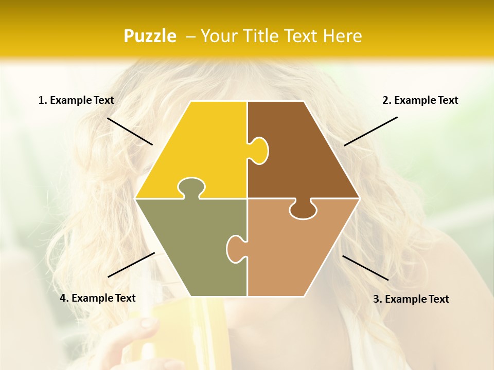 Successful Only Female Smiling PowerPoint Template