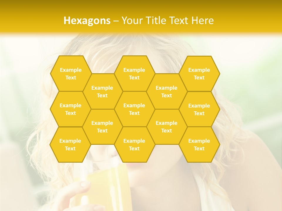 Successful Only Female Smiling PowerPoint Template