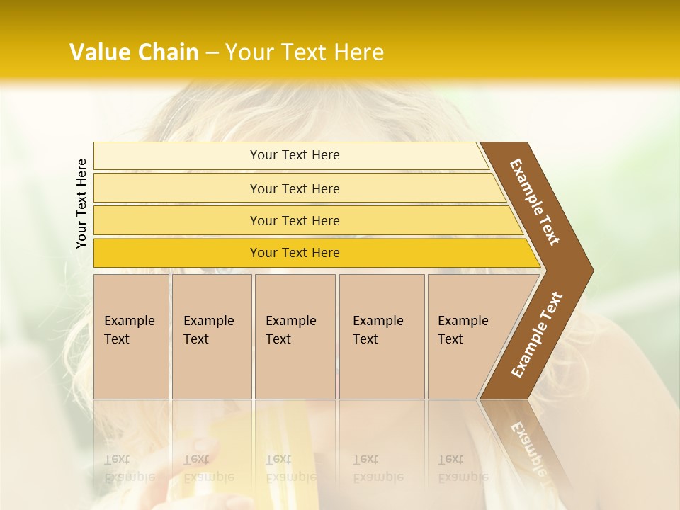 Successful Only Female Smiling PowerPoint Template
