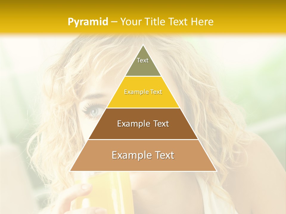 Successful Only Female Smiling PowerPoint Template