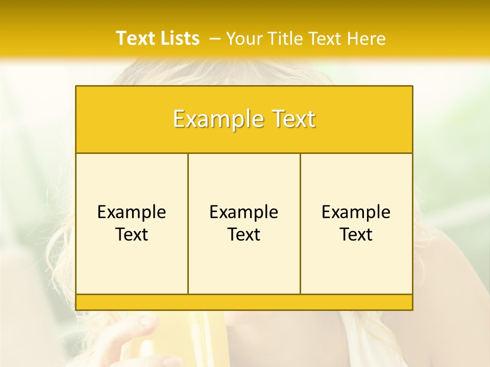 Successful Only Female Smiling PowerPoint Template