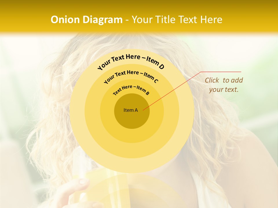 Successful Only Female Smiling PowerPoint Template